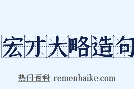 宏才大略造句是什么意思的图片
